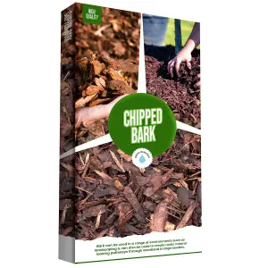 1 Bag (60 Litres) 60L Decorative Wood Chipped Bark For Paths, Driveways, Gardens & Landscapes