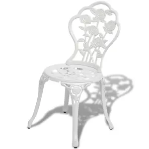 Berkfield Bistro Chairs 2 pcs Cast Aluminium White