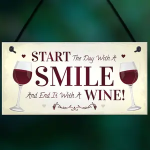 Funny Wine Gift Hanging Kitchen Bar Plaque Wine Lover Gift Gift For Friend