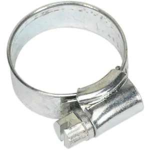 30 PACK Zinc Plated Hose Clip - 16 to 25mm Diameter - External Pressed Threads