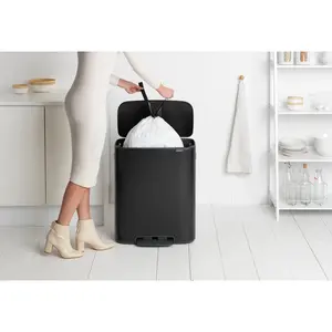 Brabantia Bo 60 Litre Pedal Bin Matt Black