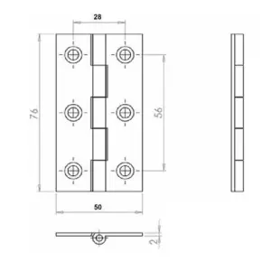 3" (75mm) BUTT HINGES - Nickel Plate Door Hinges - multi pack