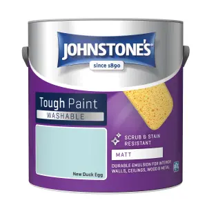 Johnstone's Washable Matt Tough Paint New Duck Egg - 2.5L