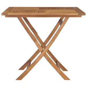 Berkfield Folding Garden Table 85x85x76 cm Solid Teak Wood