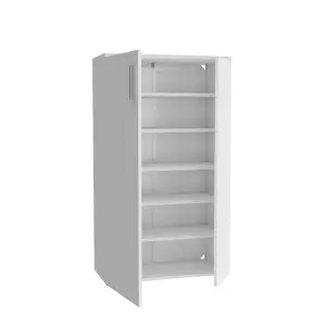 FurniComp Basix White 20 Pair Large Shoe Storage Cabinet