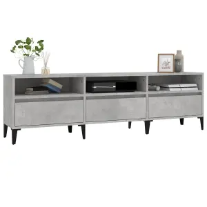 Berkfield TV Cabinet Concrete Grey 150x30x44.5 cm Engineered Wood