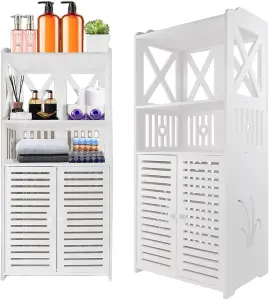 Bathroom Floor Cabinet,Waterproof FreeStanding Bathroom Storage Unit