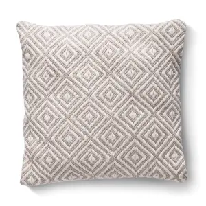 Woven Indoor Outdoor Washable Diamond Cosy Cushion Natural - 45cm x 45cm