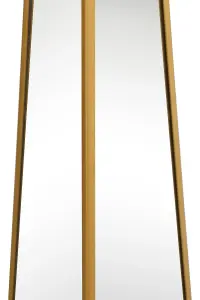 MirrorOutlet The Obelisk Gold Metal Edged Mirrored Garden Ornament 120CM X 25CM X 25CM