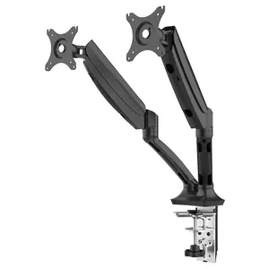 Ergonomic Dual Monitor Desk Mount Arm for 10-27 Inch Screens - 9KG Capacity