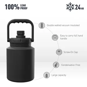 Stainless Steel Double Walled Insulated Mini Jug 2 Litre Black