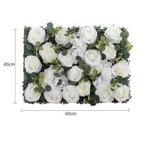 Artificial Plant Wall Panel Decoration Artificial Hedges Panels Rose Lawn Wall Plant Greenery Panels for Indoor or Outdoor