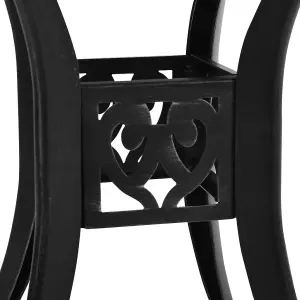 Berkfield Garden Table Black 78x78x72 cm Cast Aluminium