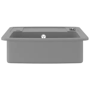 Berkfield Granite Kitchen Sink Single Basin Grey