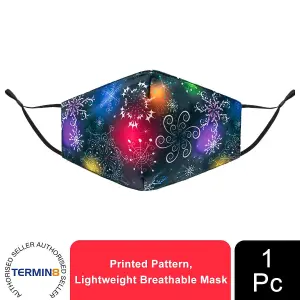 Termin8 Printed Pattern, Lightweight Breathable Mask, Design 1