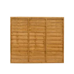 Traditional Lap 5ft Wooden Fence panel (W)1.83m (H)1.52m