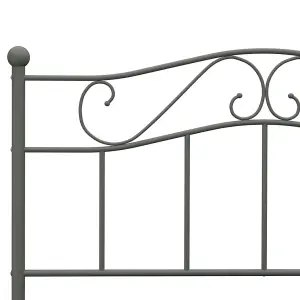 Berkfield Bed Frame Grey Metal 120x200 cm