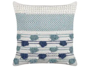 Throw Cushion DATURA Cotton 45 x 45 cm Geometric Blue