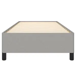 Berkfield Bed Frame Light Grey 90x190 cm 3FT Single Fabric