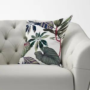 Watercolor Tropical Leaf Cushions 60cm x 60cm