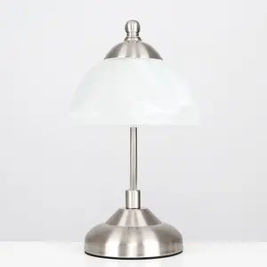 Woodside Metal Arched Lamp (Set of 2) Brushed Chrome