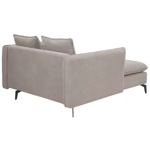 Fabric Chaise Lounge Taupe CHARMES