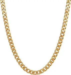 Revere 9Ct Gold Plated Sterling Silver Curb 20 Inch Chain