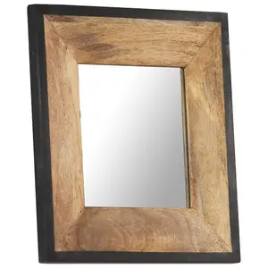 Berkfield Mirror 50x50 cm Solid Mango Wood