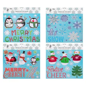 Christmas Stickers 1 x Varied Design 29cm x 25cm Christmas Themed