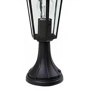 CGC Black Small Coach Lantern Post Pathway Light