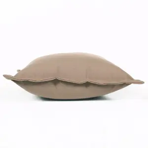 Homescapes Dark Beige Plain Outdoor Cushion 45 x 45 cm, Set of 2