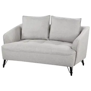 2 Seater Fabric Sofa Grey HOBRO