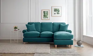 Sofas Express Mumbles Emerald Green Right Hand Chaise Scroll Manhattan Sofa