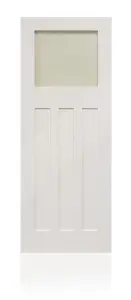 Edwardian 4 Panel White Primed Glzd Door 1981 x 686mm