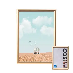 Kenro Frisco Series Gold Photo Frame 18x12 Inch / 30x46cm Wall Hanging with Glass Front - FR3046WH