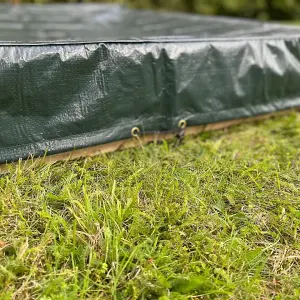 Cover for Wooden Raised Vegetable Bed in Green (125cm x 15cm)