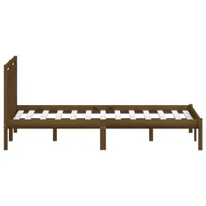 Berkfield Bed Frame Honey Brown Solid Wood Pine 120x200 cm