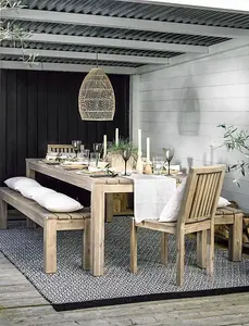 Garden Trading Porthallow Outdoor Patio Dining Table Only 210x75cm Acacia Wood