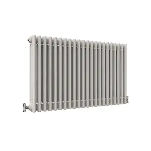 Horizontal White Triple Column Radiator (H) 600mm x (W) 1010mm, 6548 BTU.