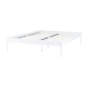 Metal EU Double Size Bed White VAURS