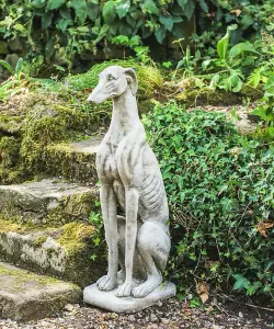 Single Large Sitting Greyhound Statue