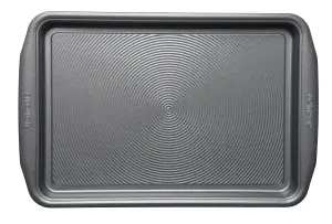 Circulon Momentum Grey Rectangle Carbon Steel Dishwasher Safe Oven Pizza Tray 11.5 x 17"