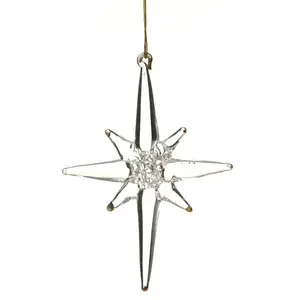 Star Tripped Hanging Figurine Ornament (Set of 6)