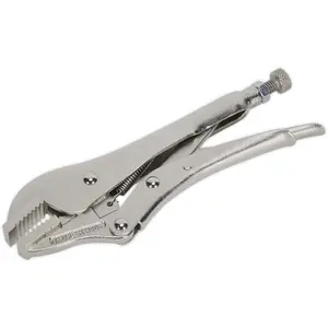 185mm Locking Pliers - Straight Deeply Serrated 30mm Jaws - Hardened Teeth