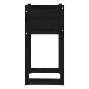 Berkfield Planter Black 40x40x81 cm Solid Wood Pine