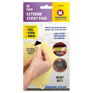 Pack Of 240pc Heavy Duty Exterior Double Sided Sticky Pads Strong Permanent Adhesive