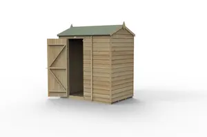 4LIFE Reverse Apex Shed 6x4 - Single Door - No Windows