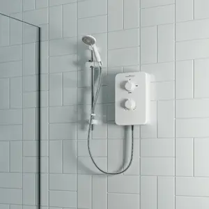 Gainsborough GSD105 Slim Duo Electric Shower 10.5kW - Polar White