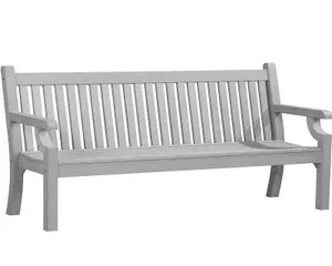 Winawood Sandwick 4 Seater Wood Effect Bench - Stone Grey