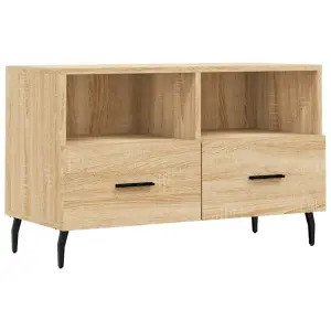 Berkfield TV Cabinet Sonoma Oak 80x36x50 cm Engineered Wood